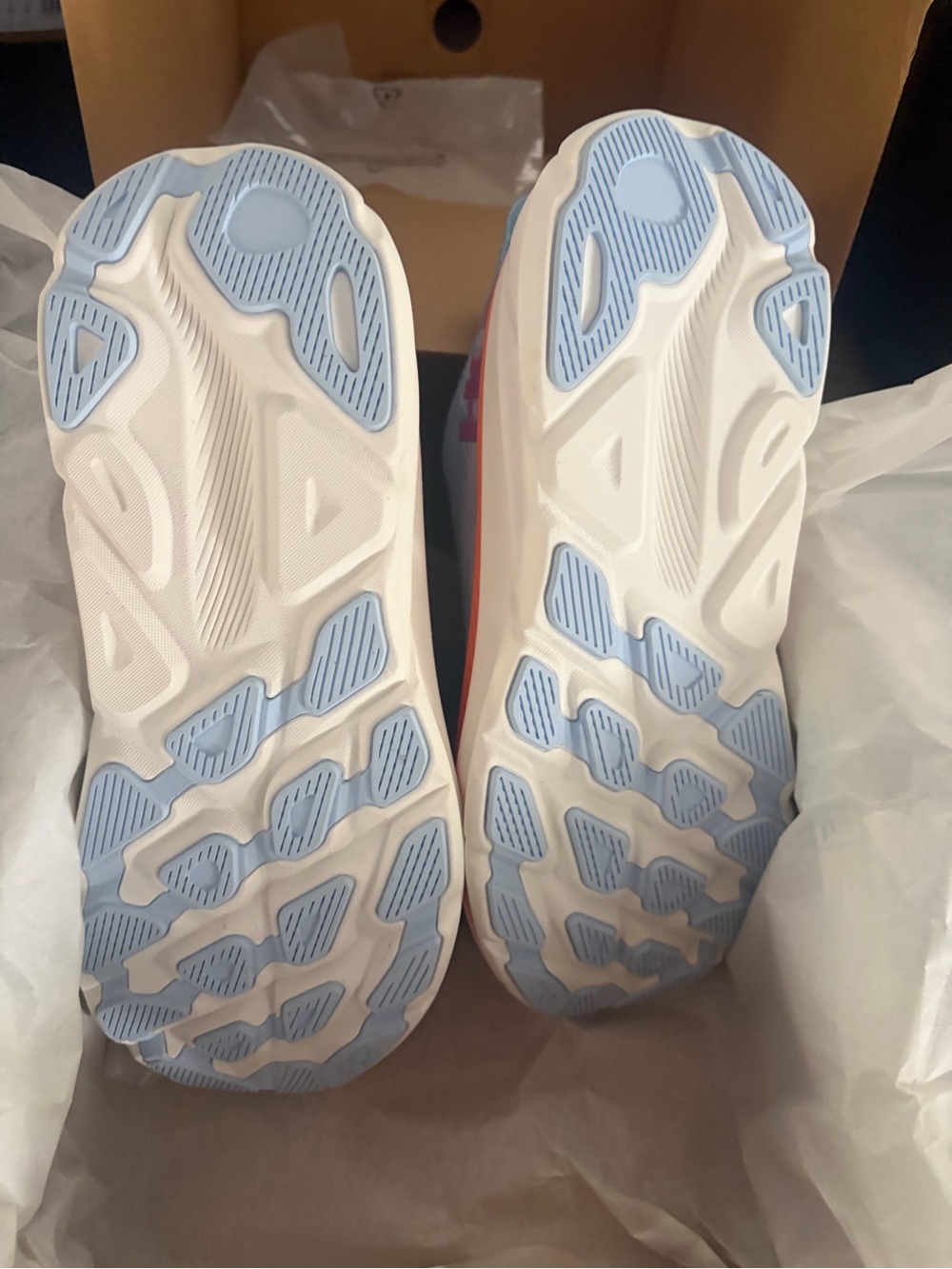 Hoka Light Blue and Peach Women's Running Shoe - Picture 6 of 8